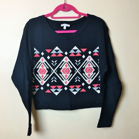 dELiA*s Navy Blue Graphic Crop Lightweight Sweatshirt Size M - Picture 2 of 12
